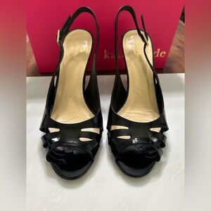 Kate Spade Charlee patent wedge sandals